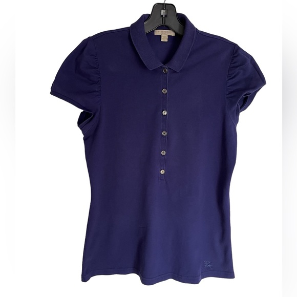 Burberry Tops - BURBERRY BRIT PUFF SLEEVE POLO TOP